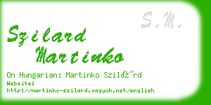 szilard martinko business card